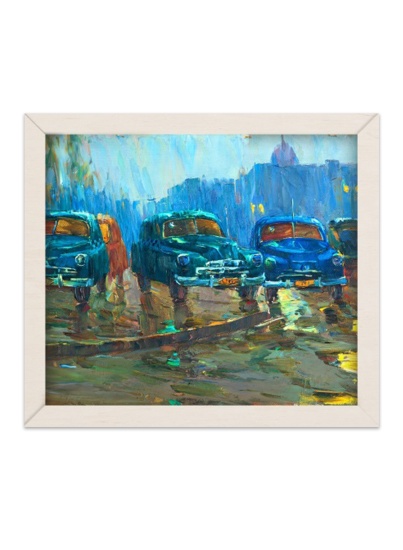Магнит-картина «Вечер. Стоянка такси», Андрей Поздеев 